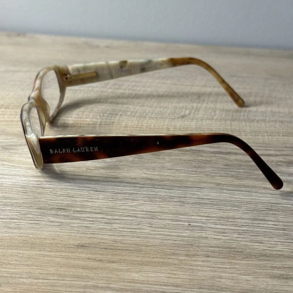 Ralph Lauren RL Eyeglasses 6002‎ 5018 Brown Cream Full Rim Rectangle Frame